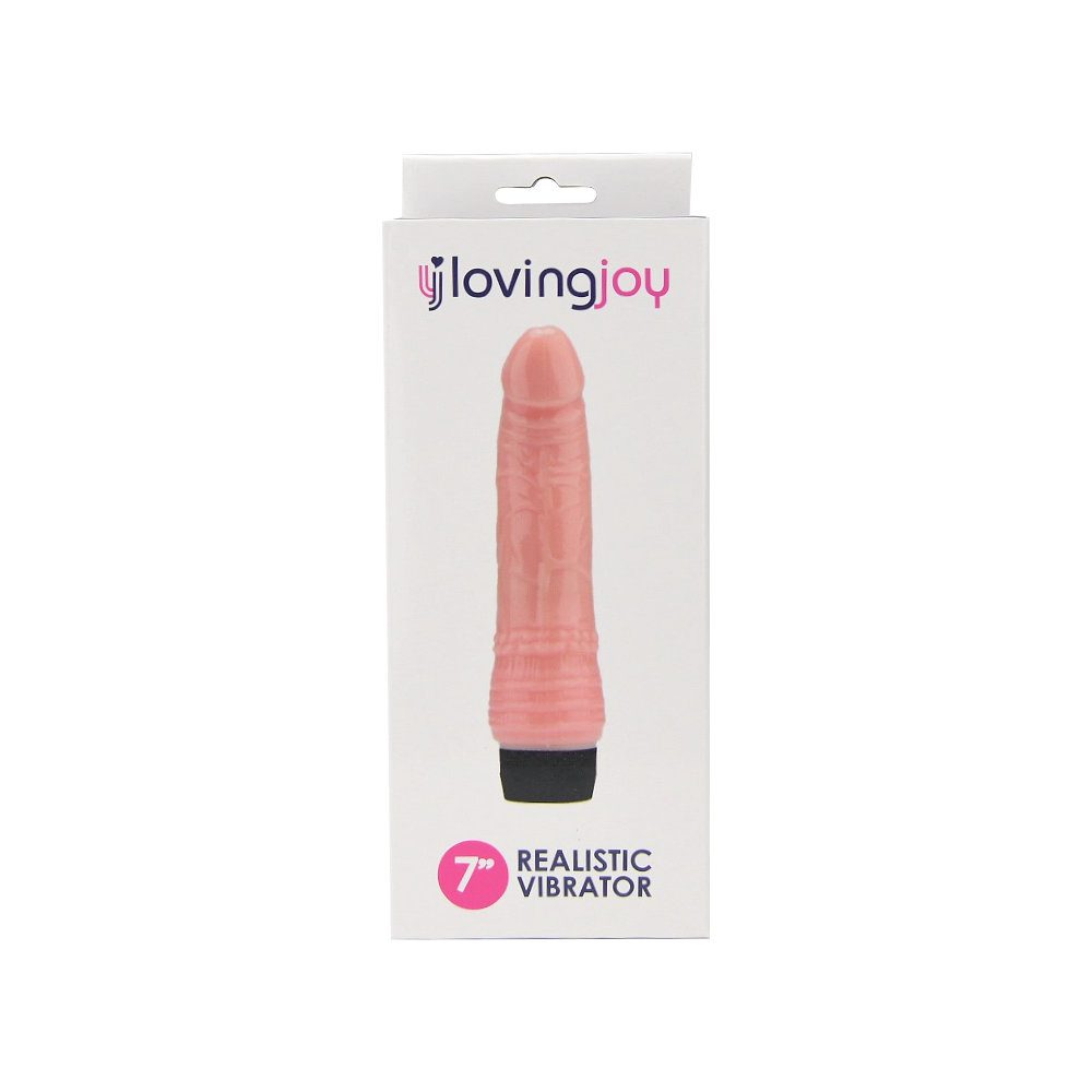 Loving Joy 7 inch Realistic Vibrator Vanilla - Image 6