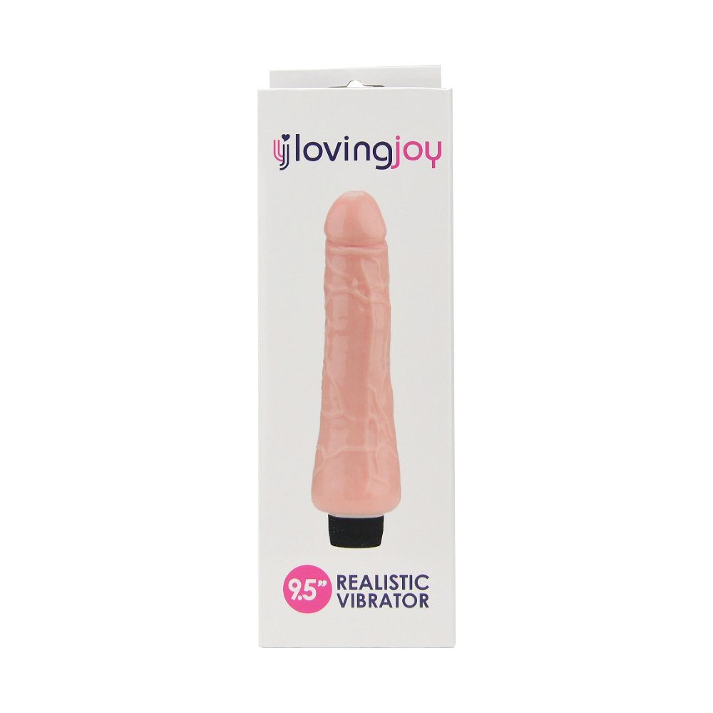 Loving Joy 9.5 inch Realistic Vibrator Vanilla - Image 6