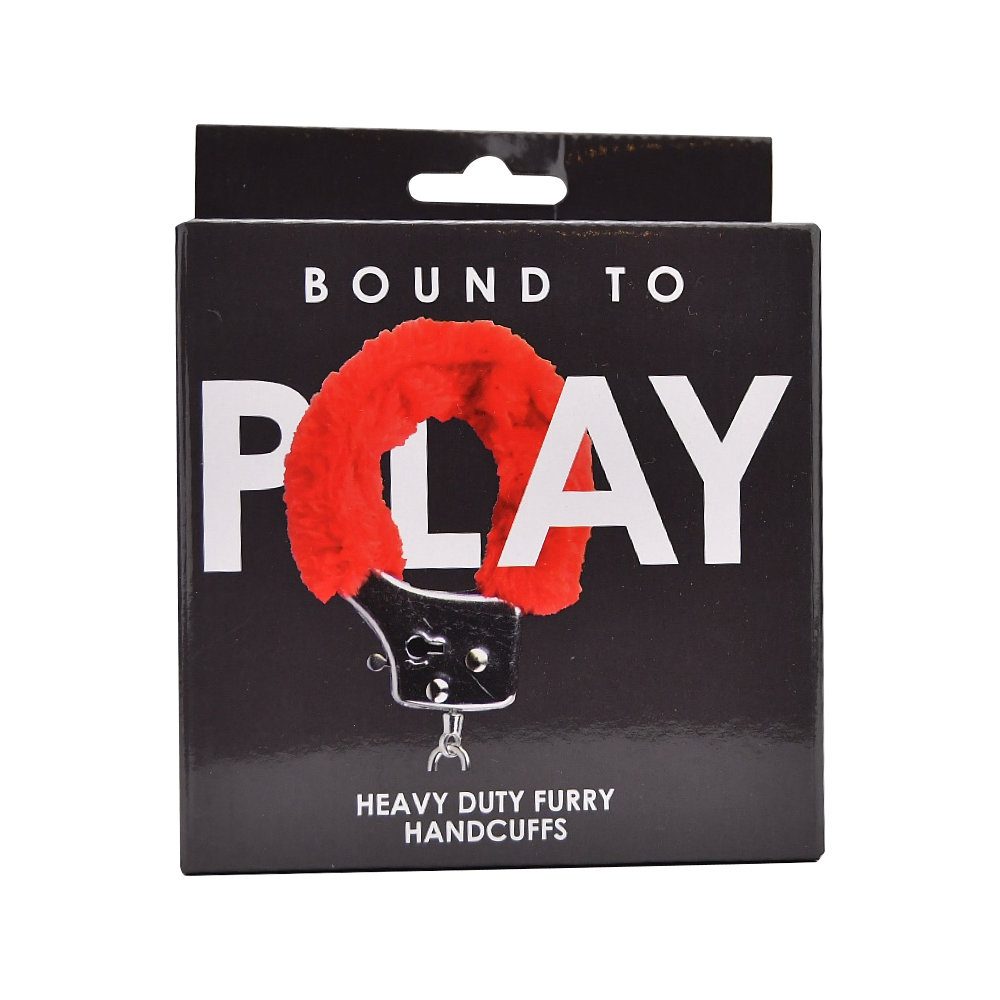 Bound to Play. Heavy Duty Furry Handcuffs Red - Image 7