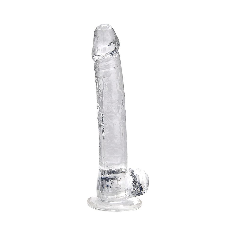 Loving Joy 11 Inch Dildo with Balls Clear - Image 5