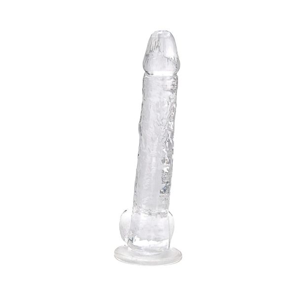 Loving Joy 11 Inch Dildo with Balls Clear - Image 4
