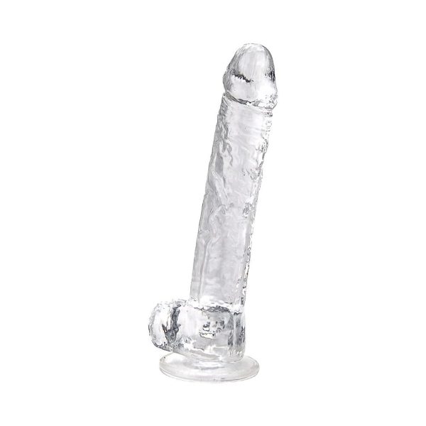 Loving Joy 11 Inch Dildo with Balls Clear - Image 3