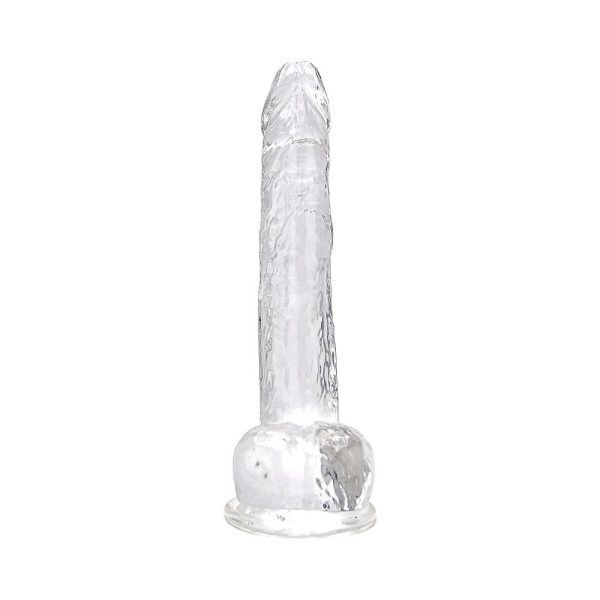 Loving Joy 11 Inch Dildo with Balls Clear - Image 2