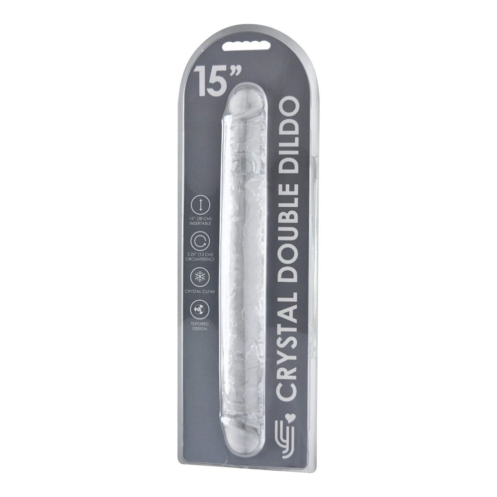 Loving Joy 15 Inch Double Ended Dildo Clear - Image 5