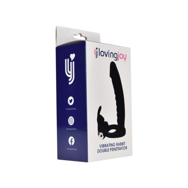 Loving Joy Double Fun Vibrating Rabbit Double Penetration Strap-On - Image 4