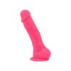 Loving Joy 7 Inch Realistic Silicone Dildo with Suction Cup and Balls Pink - Image 5