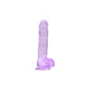 Loving Joy 6 Inch Dildo with Balls Purple - Image 4