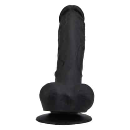 Loving Joy 9 Inch Realistic Silicone Dildo with Suction Cup and Balls Black - Image 3