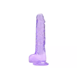 Loving Joy 8 Inch Dildo with Balls Purple