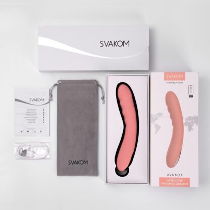Svakom Ava Neo Interactive Thrusting Vibrator Pink - Image 10