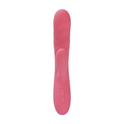 Svakom Avery Thrusting Vibrator with Clitoral Stimulator Pink - Image 4