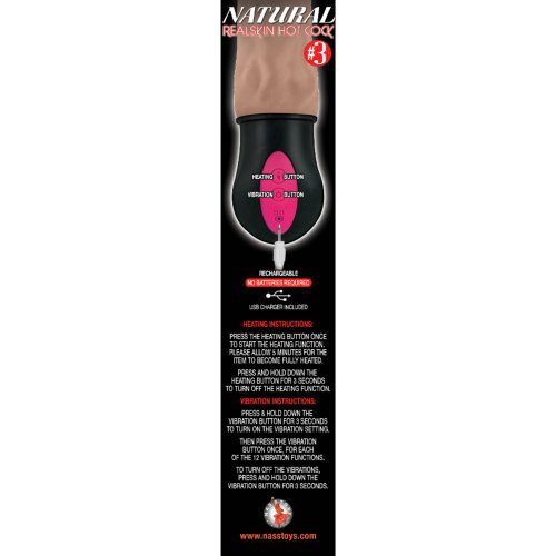Realistic Warming 7 inch Vibrating Dildo Vanilla - Image 4