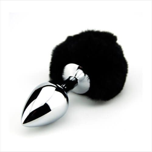 Furry Fantasy Black Bunny Tail Butt Plug - Image 2