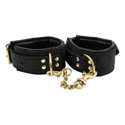 Bound Noir Nubuck Leather Slim Wrist Cuffs - Image 4