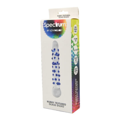 Spectrum Nubby Textured Glass Dildo - Image 9