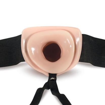 Unisex Hollow Strap-On 6 Inch Vanilla - Image 5