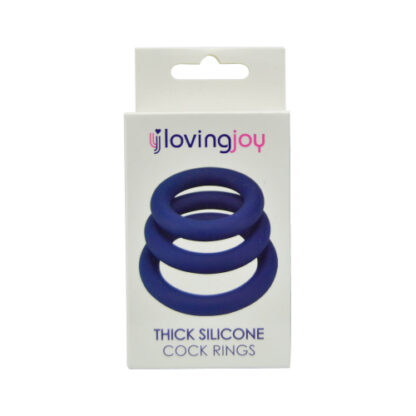 Loving Joy Thick Silicone Cock Rings 3 Pack - Image 5