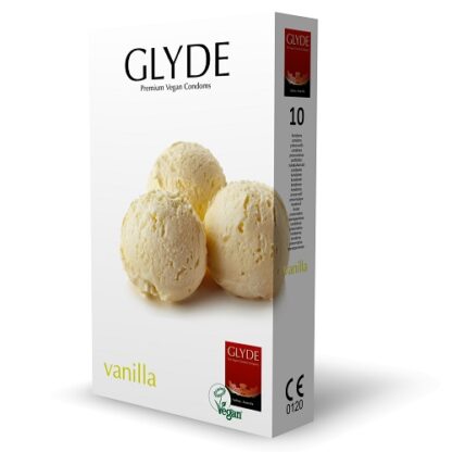 Glyde Ultra Vanilla Flavour Vegan Condoms 10 Pack - Image 4