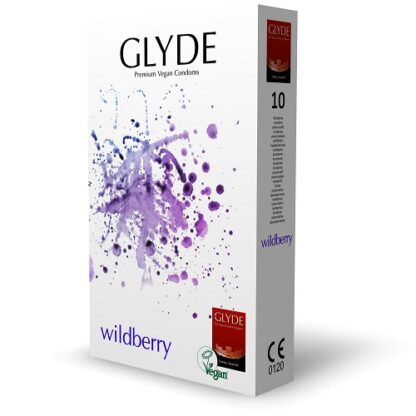 Glyde Ultra Wildberry Flavour Vegan Condoms 10 Pack - Image 3