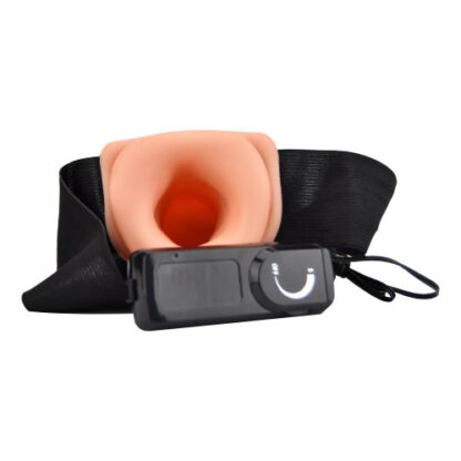 Loving Joy 8 Inch Vibrating Hollow Strap On Vanilla - Image 4