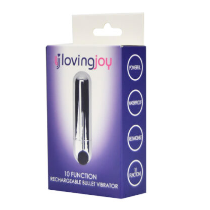 Loving Joy 10 Function Rechargeable Bullet Vibrator Silver - Image 5
