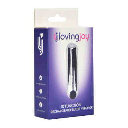 Loving Joy 10 Function Rechargeable Bullet Vibrator Silver - Image 4