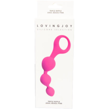 Loving Joy Triple Ripple Anal Beads-Pink - Image 8