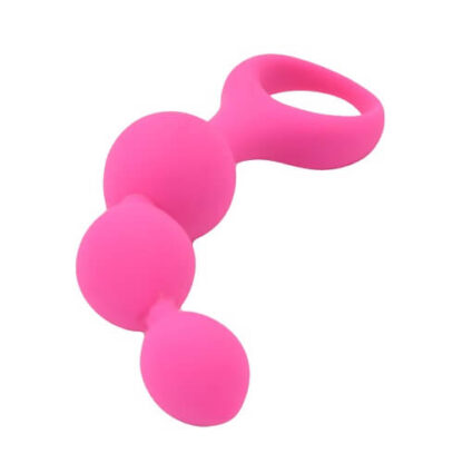 Loving Joy Triple Ripple Anal Beads-Pink - Image 3
