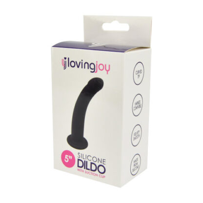 Loving Joy Curved 5 Inch Silicone Dildo with Suction Cup - Image 4