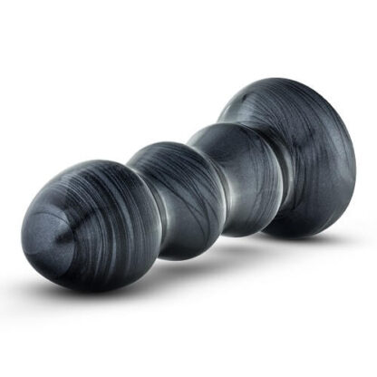 Jet Black Jack Large Ribbed Butt Plug 7 inches - Image 4