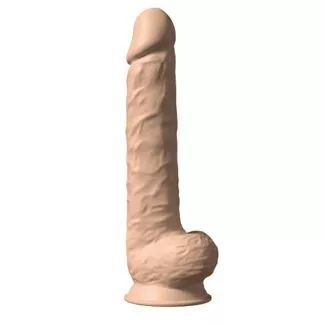 SilexD 15 inch Realistic Silicone Dual Density Dildo with Suction Cup with Balls