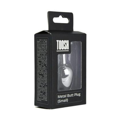 Toosh Silver Metal Butt Plug Small Clear Stone - Image 10
