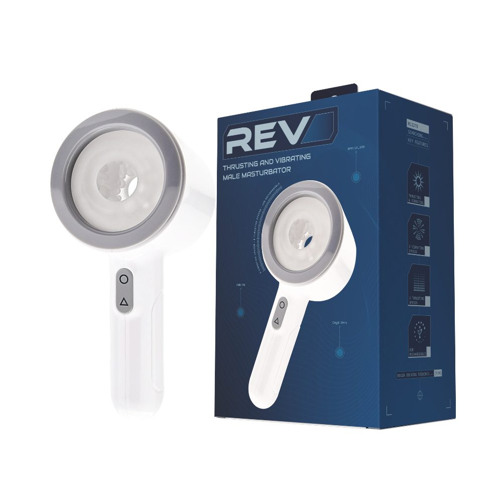 REV Thrusting and Vibrating Open Ended Male Masturbator - Image 7