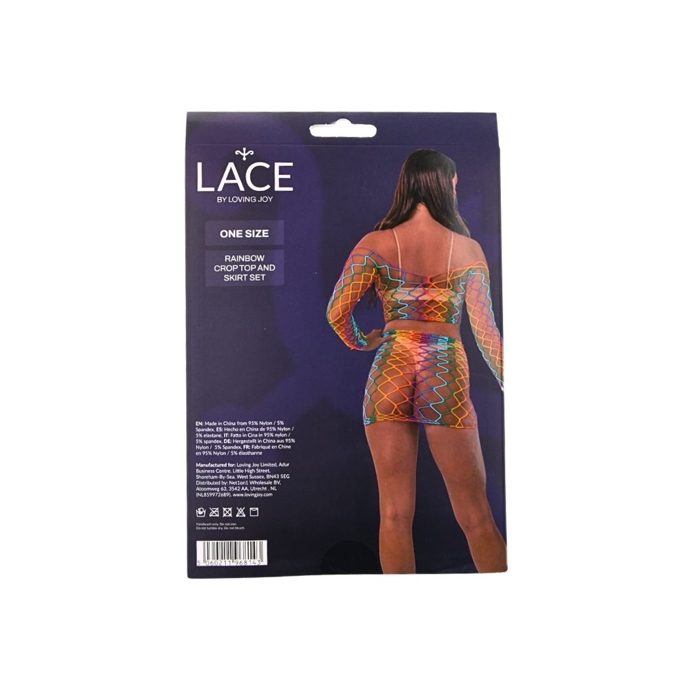 Lace by LJ Rainbow Crop Top and Skirt Set - Image 7