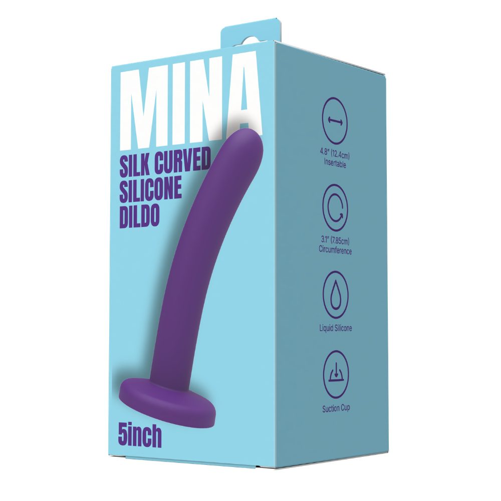 Mina Silk Curved Silicone Dildo 5 Inch - Image 5